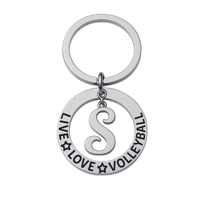 Personalized Live Love Volleyball Keychain