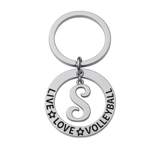 Personalized Live Love Volleyball Keychain