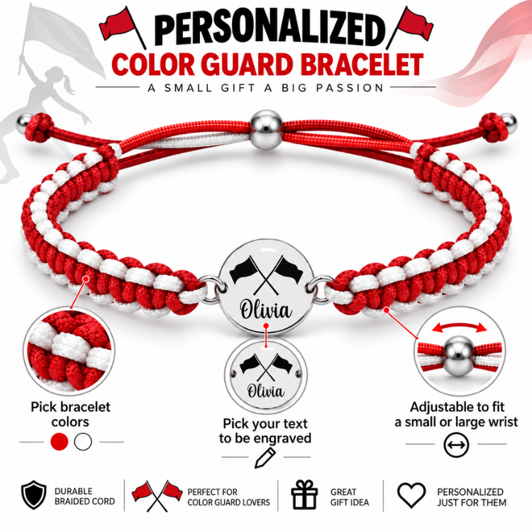 Personalized Multi Color Color Guard Bracelet