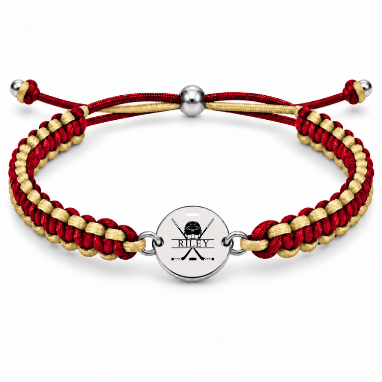 Personalized Multi Color Ice Hockey Bracelet