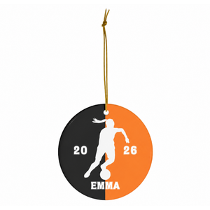 Personalized Soccer Christmas Ornament for Girls