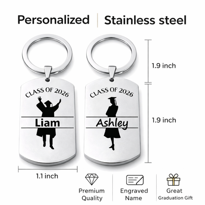 Personalized 2026 Graduation Keychain