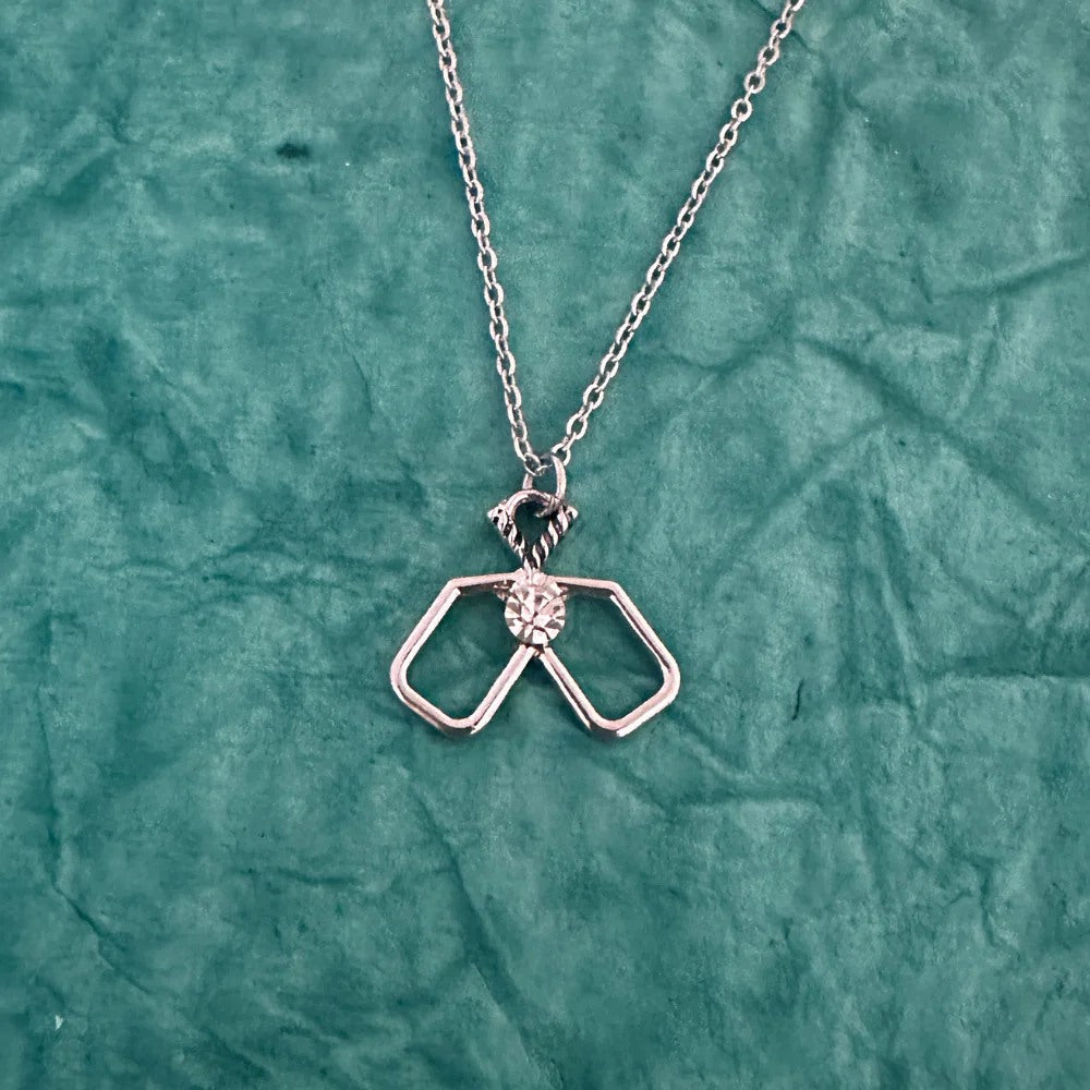 Pickleball Double Paddle Necklace