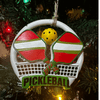 Pickleball Christmas Ornament on Christmass Tree
