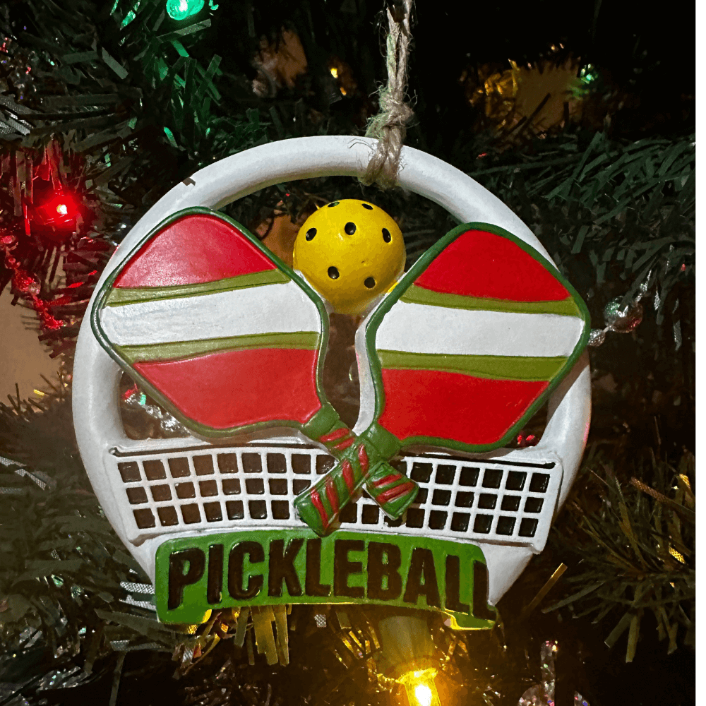 Pickleball Christmas Ornament on Christmass Tree