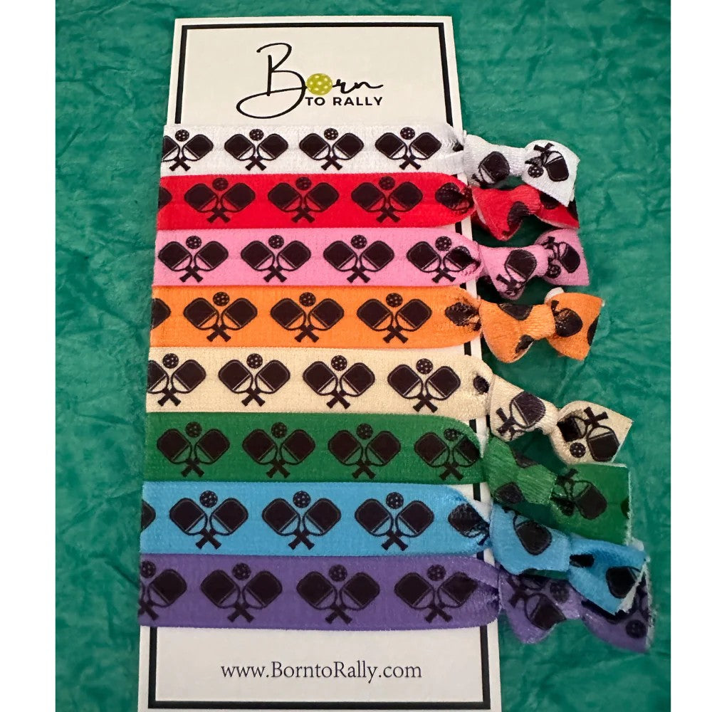 Pickleball Hair Ties in Different Colors