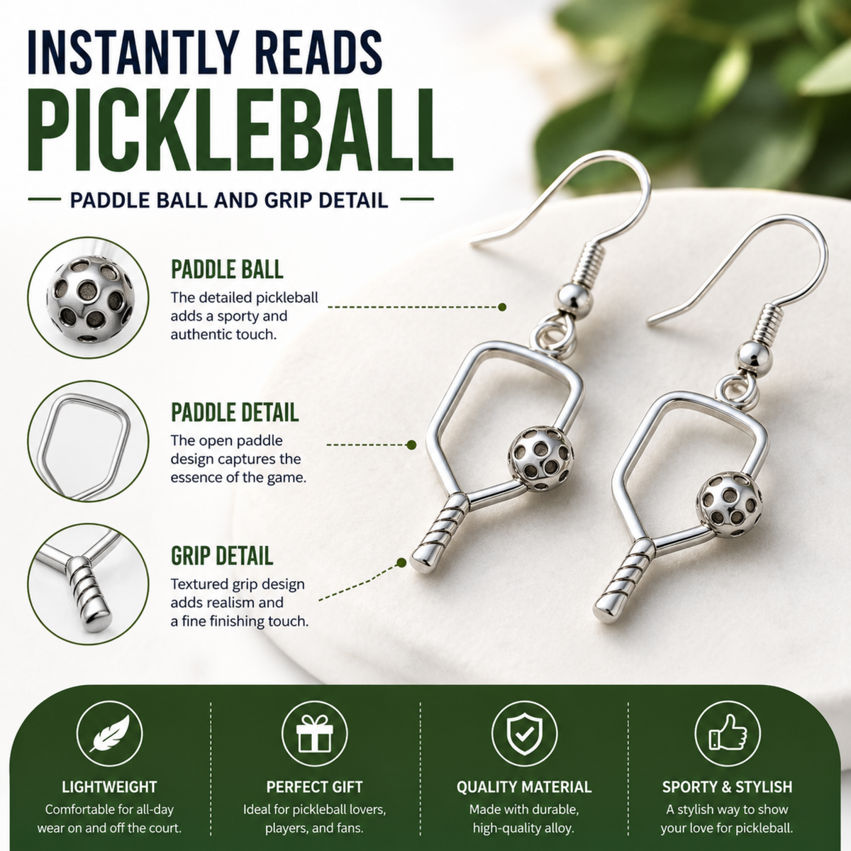 Pickleball Paddle Earrings