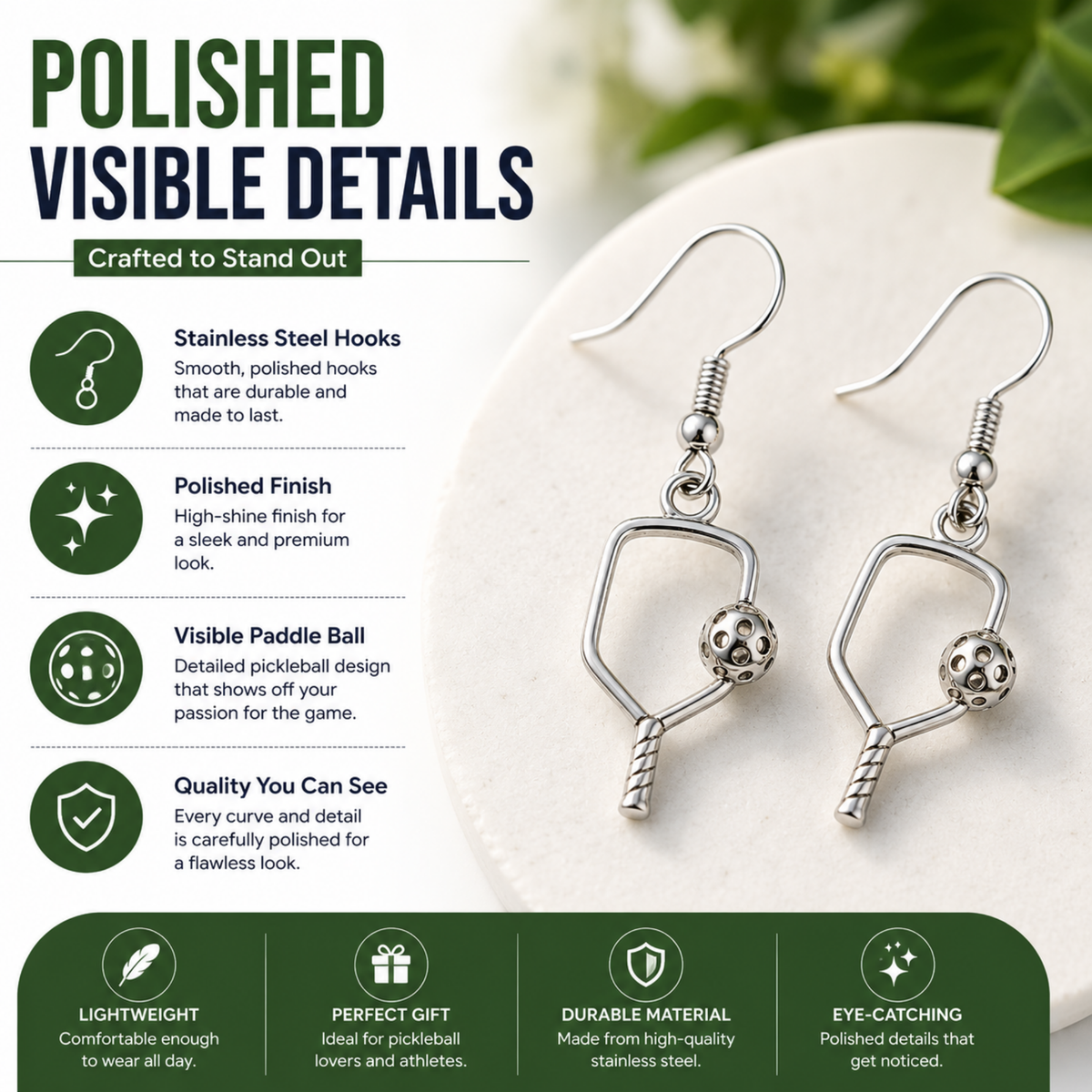 Pickleball Paddle Earrings