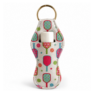 Pickleball Stars Chapstick Holder Keychain
