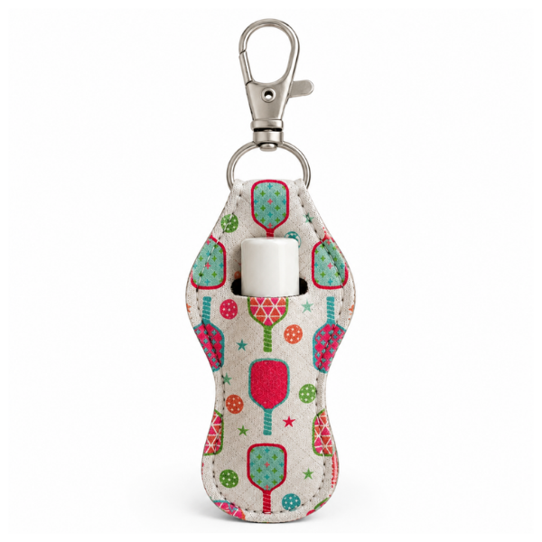Pickleball Stars Chapstick Holder Keychain