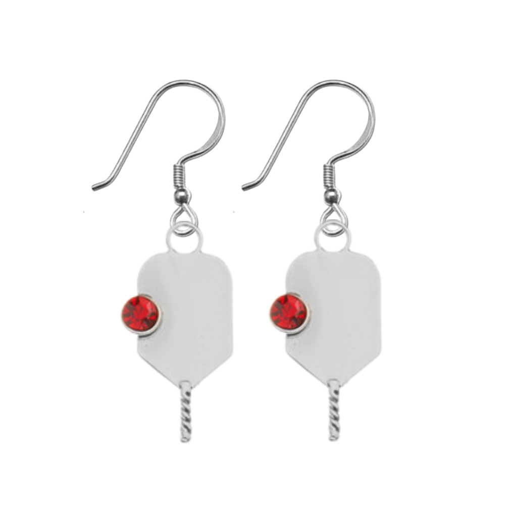 Pickleball Birthstone Earrings