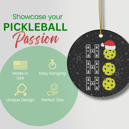 Pickleball Ornament - Ho Ho Ho