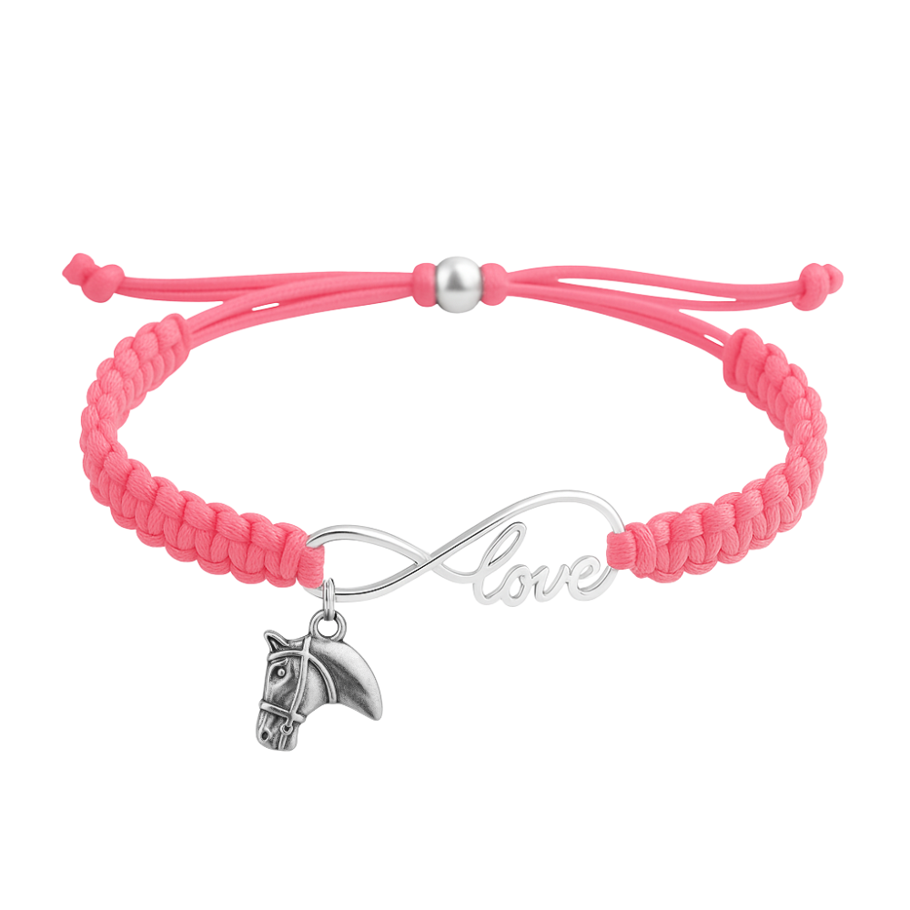 Horse Infinity Rope Bracelet - Pick Charm