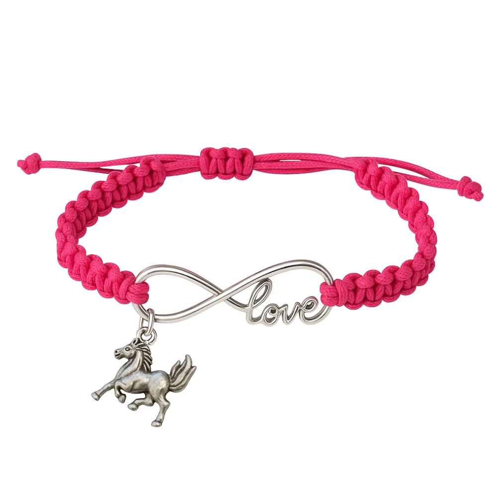 Horse Infinity Rope Bracelet - Pick Charm