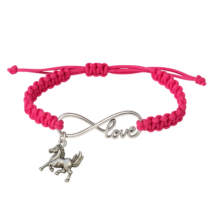 Horse Infinity Rope Bracelet - Pick Charm