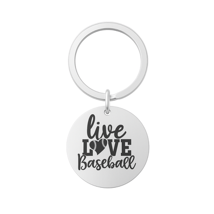 Products Baseball Keychain - Eat, Sleep, Baseball, Repeat