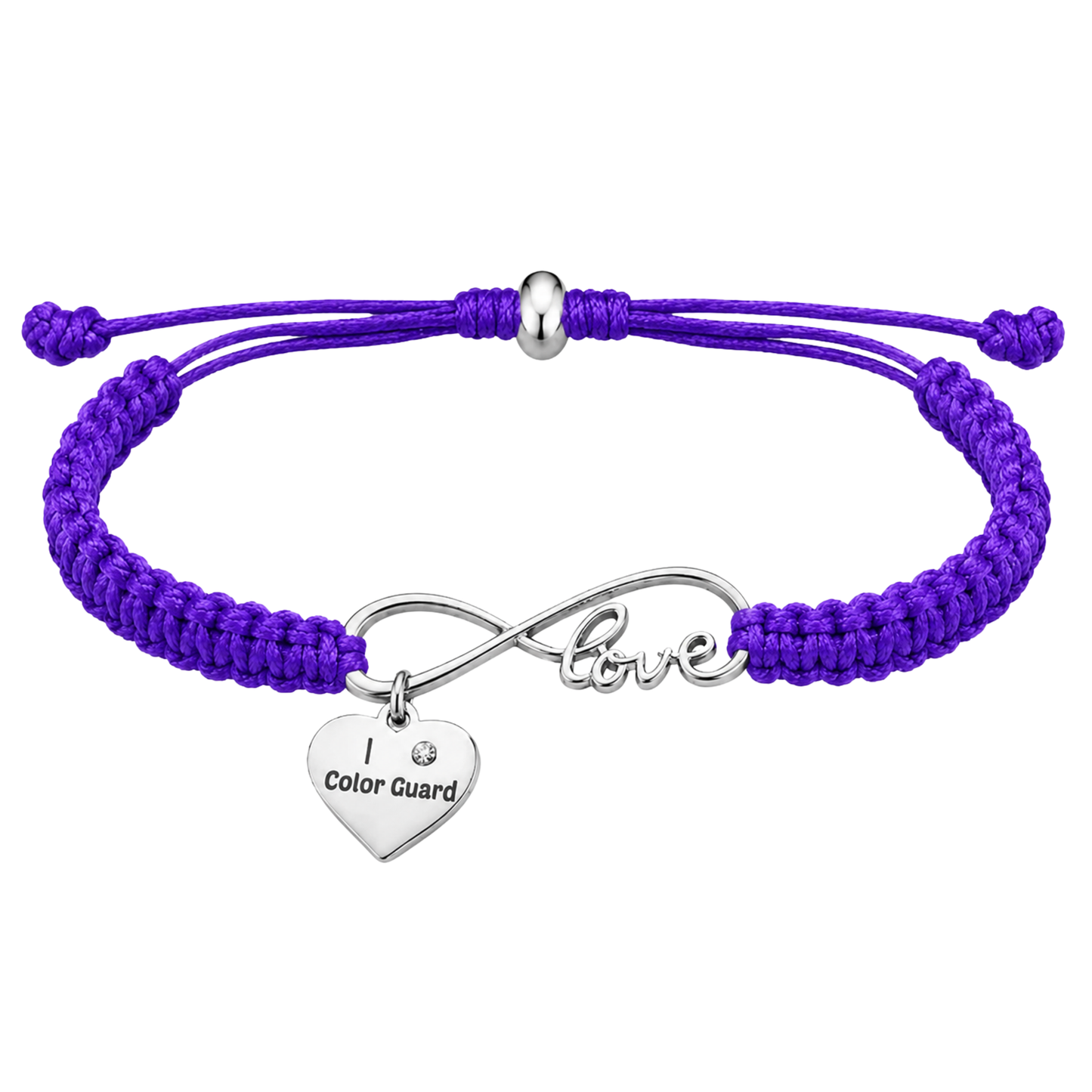 Color Guard Love Infinity Rope Bracelet - Pick Color