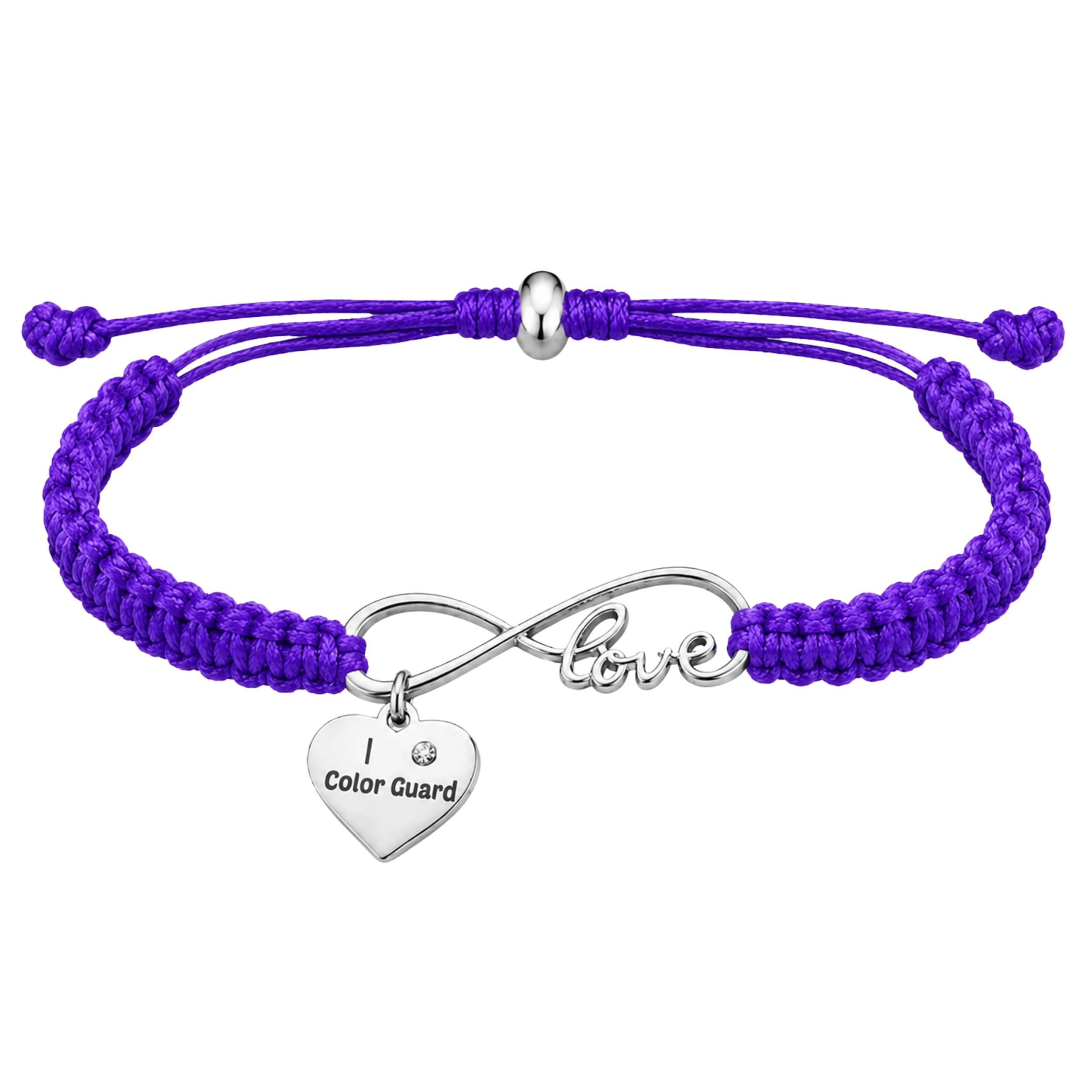 Color Guard Love Infinity Rope Bracelet - Pick Color