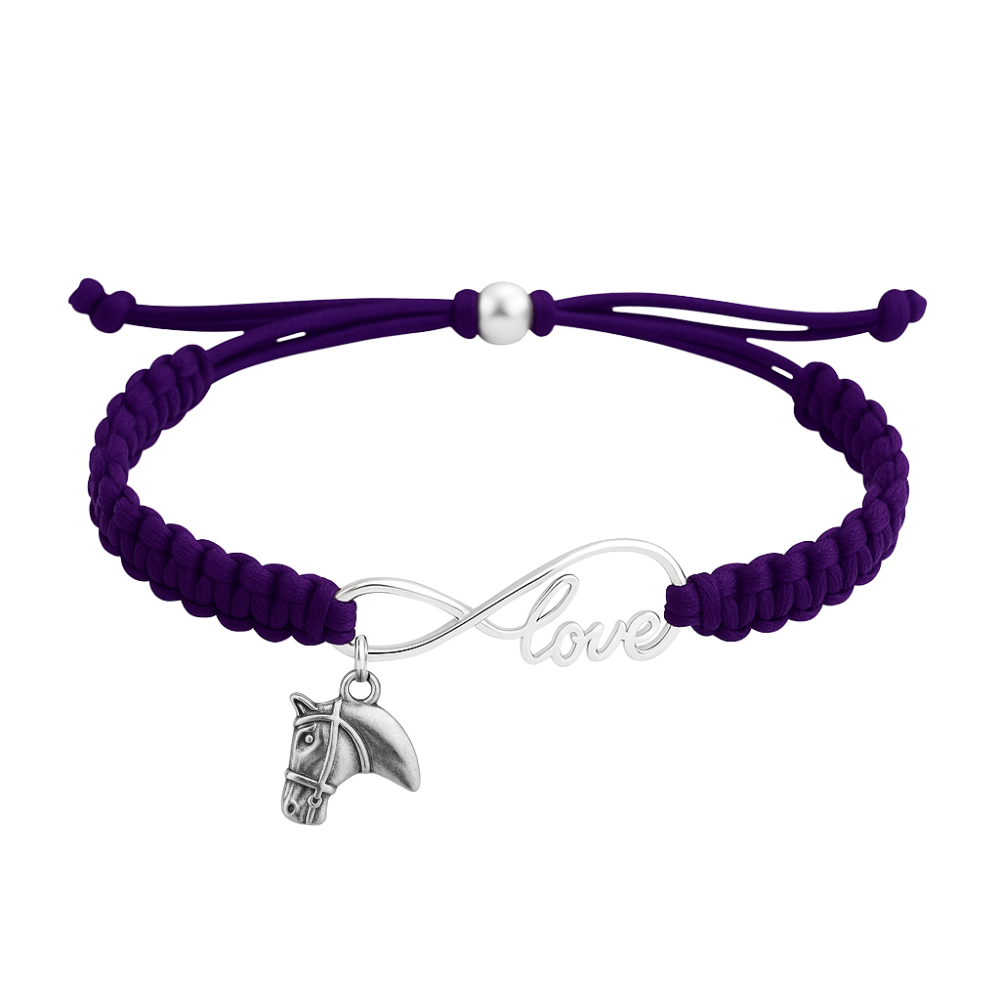 Horse Infinity Rope Bracelet - Pick Charm