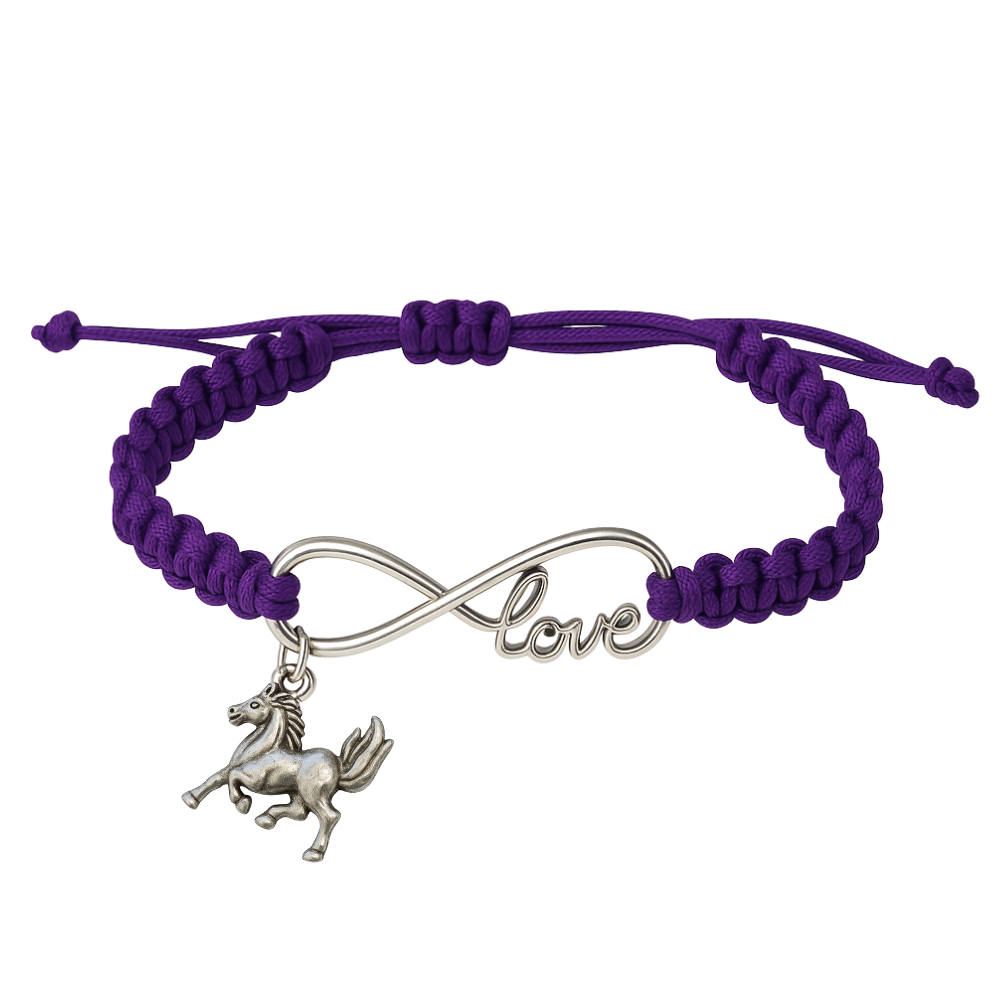 Horse Infinity Rope Bracelet - Pick Charm