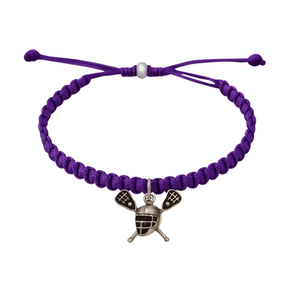Lacrosse Helmet & Sticks Adjustable Rope Bracelet