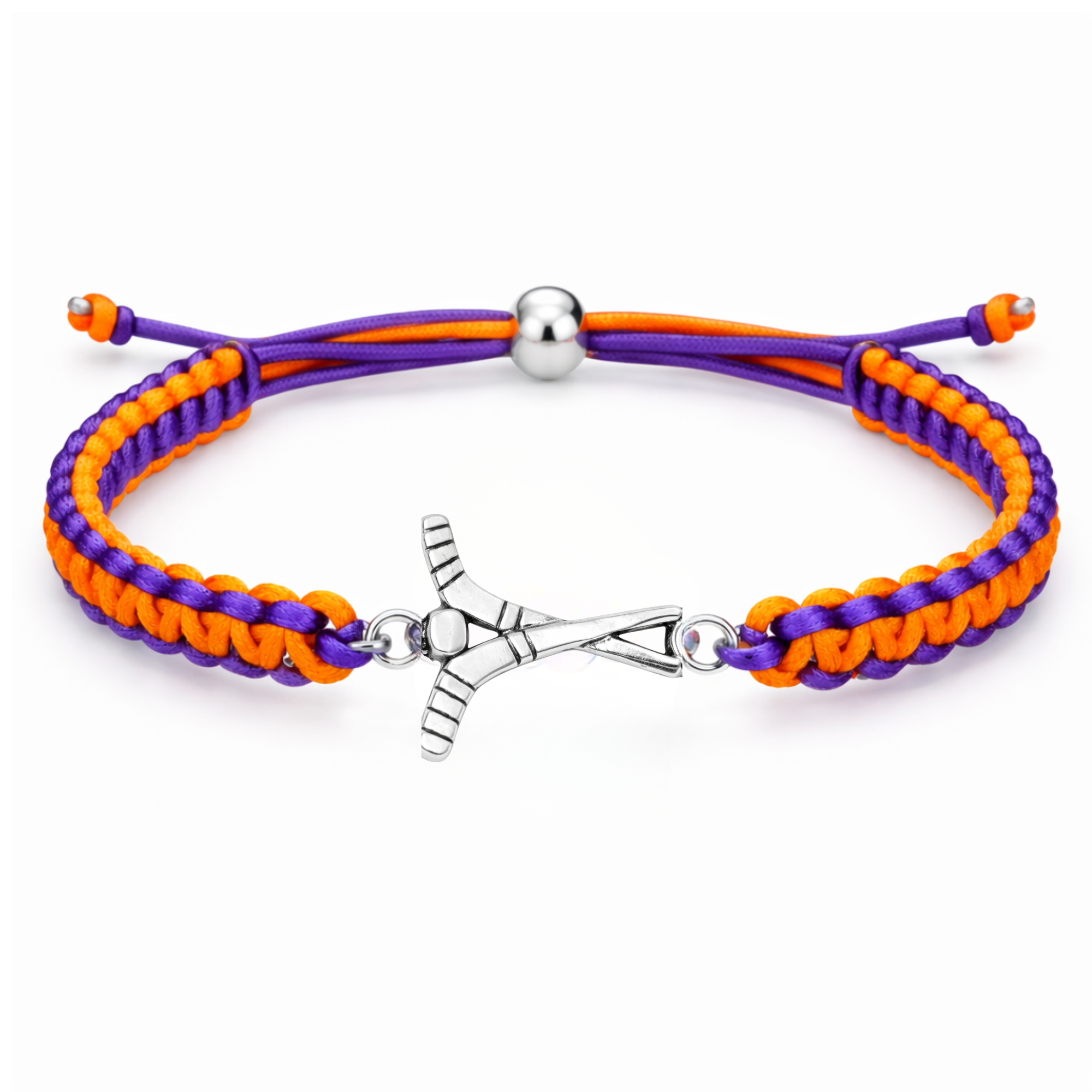 Ice Hockey Multi Colored Rope Bracelet - Pick Colors