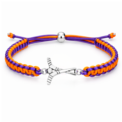 Ice Hockey Multi Colored Rope Bracelet - Pick Colors