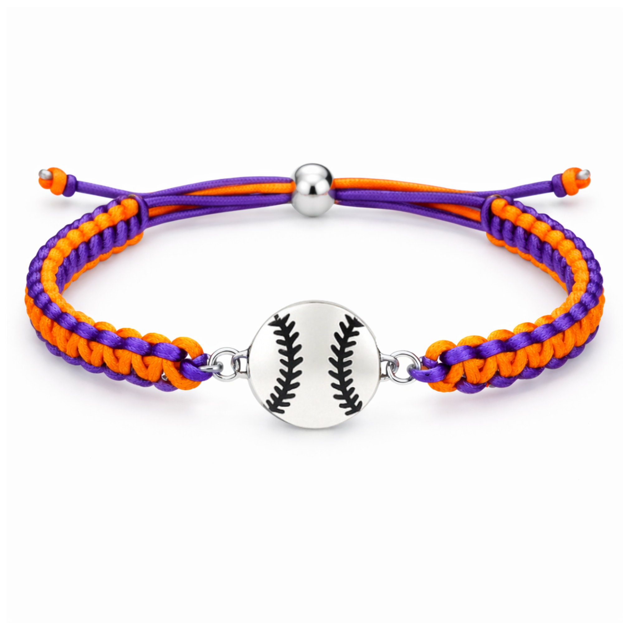 Multi Colored Softball Rope Bracelet - Pick Colors & Charms