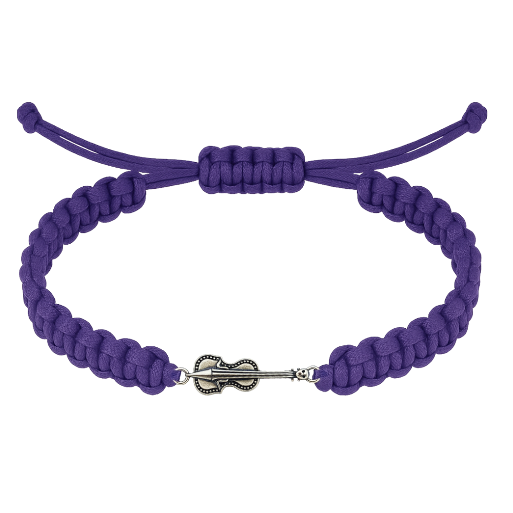 Violin Adjustable Rope Bracelet - Pick Color