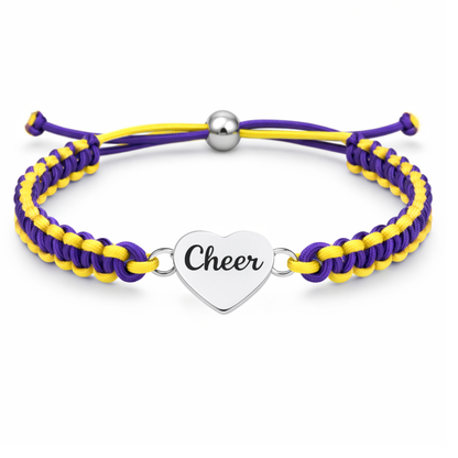 Cheer Multi Colored Rope Bracelet - Pick Colors