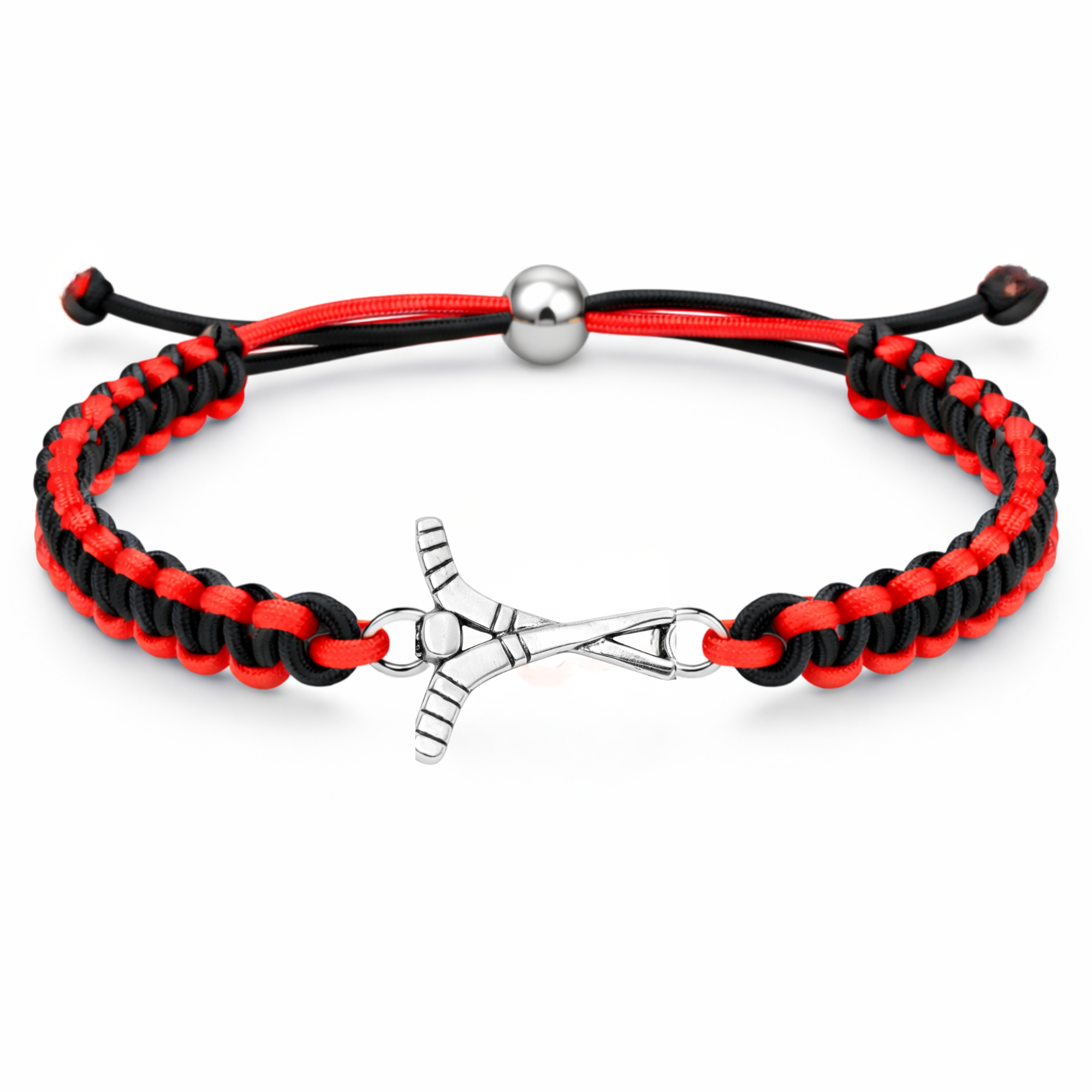 Ice Hockey Multi Colored Rope Bracelet - Pick Colors