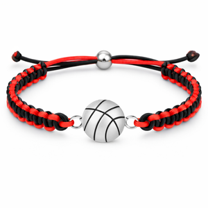 Multi Colored Silver Basketball Rope Bracelet - Pick Color
