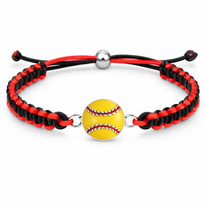 Multi Colored Yellow Softball Rope Bracelet - Pick Colors