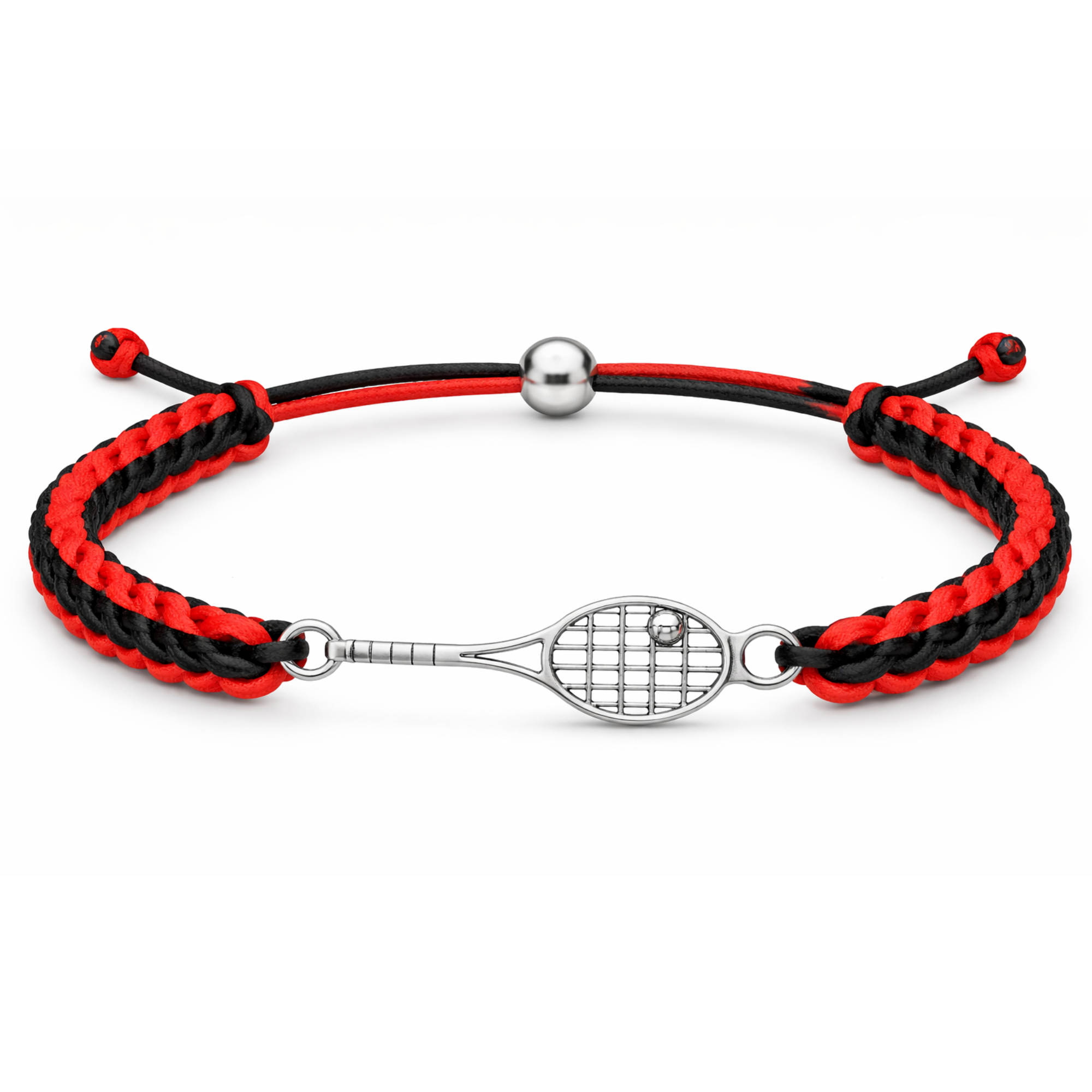 Tennis Racket Multi Colored Rope Bracelet - Pick Colors