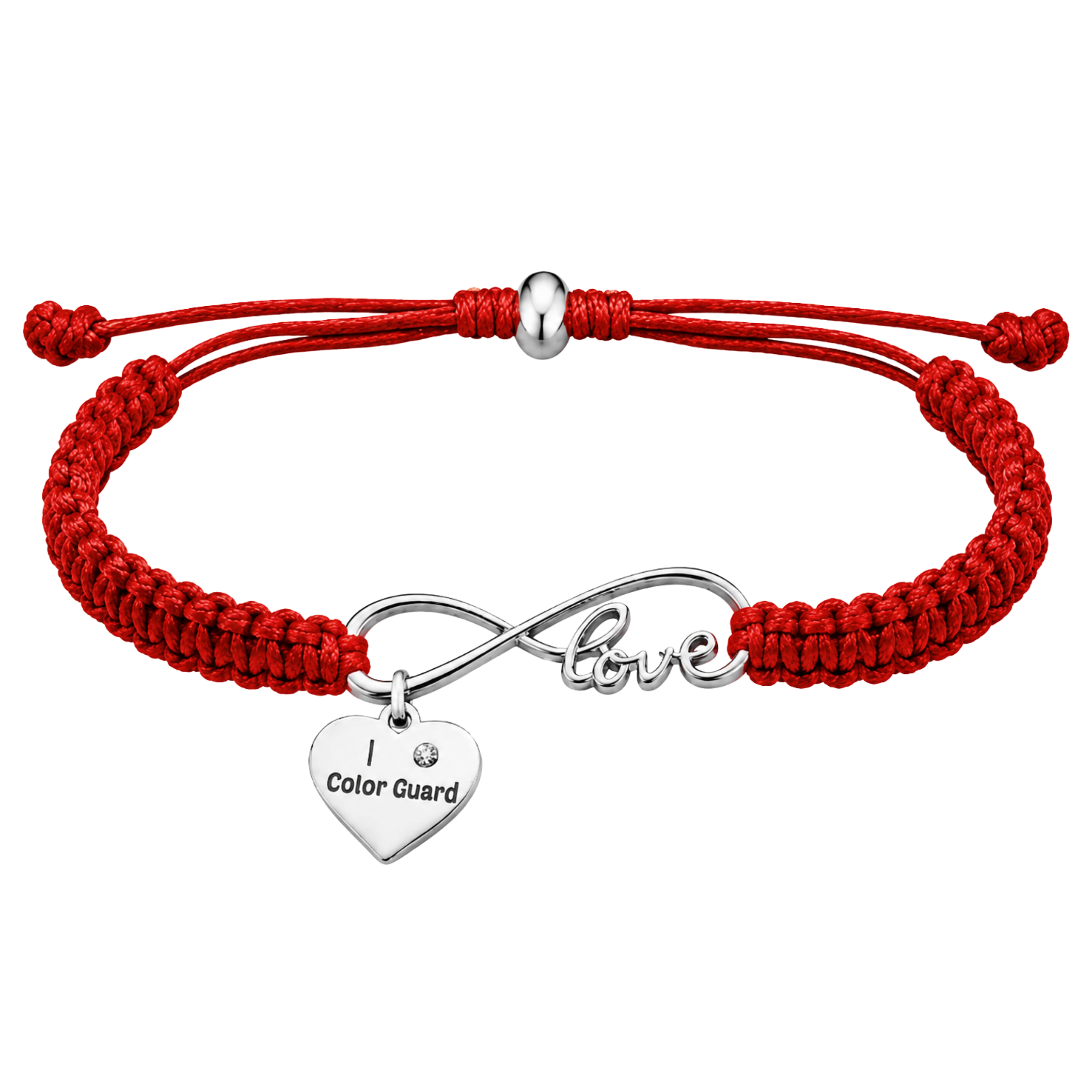 Color Guard Love Infinity Rope Bracelet - Pick Color