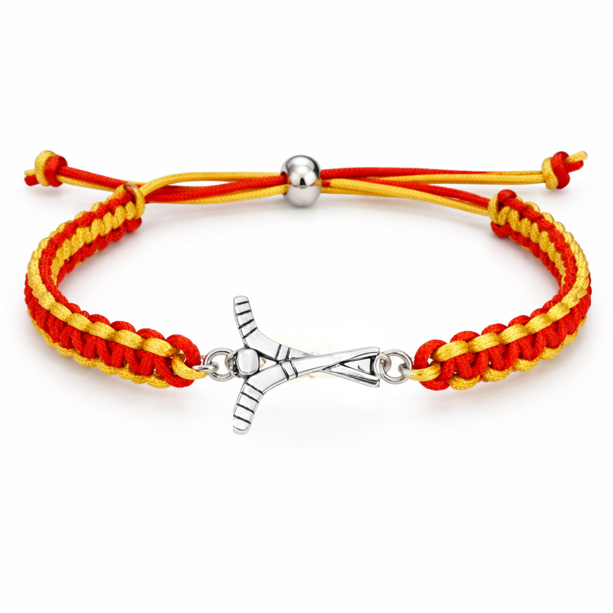 Ice Hockey Multi Colored Rope Bracelet - Pick Colors