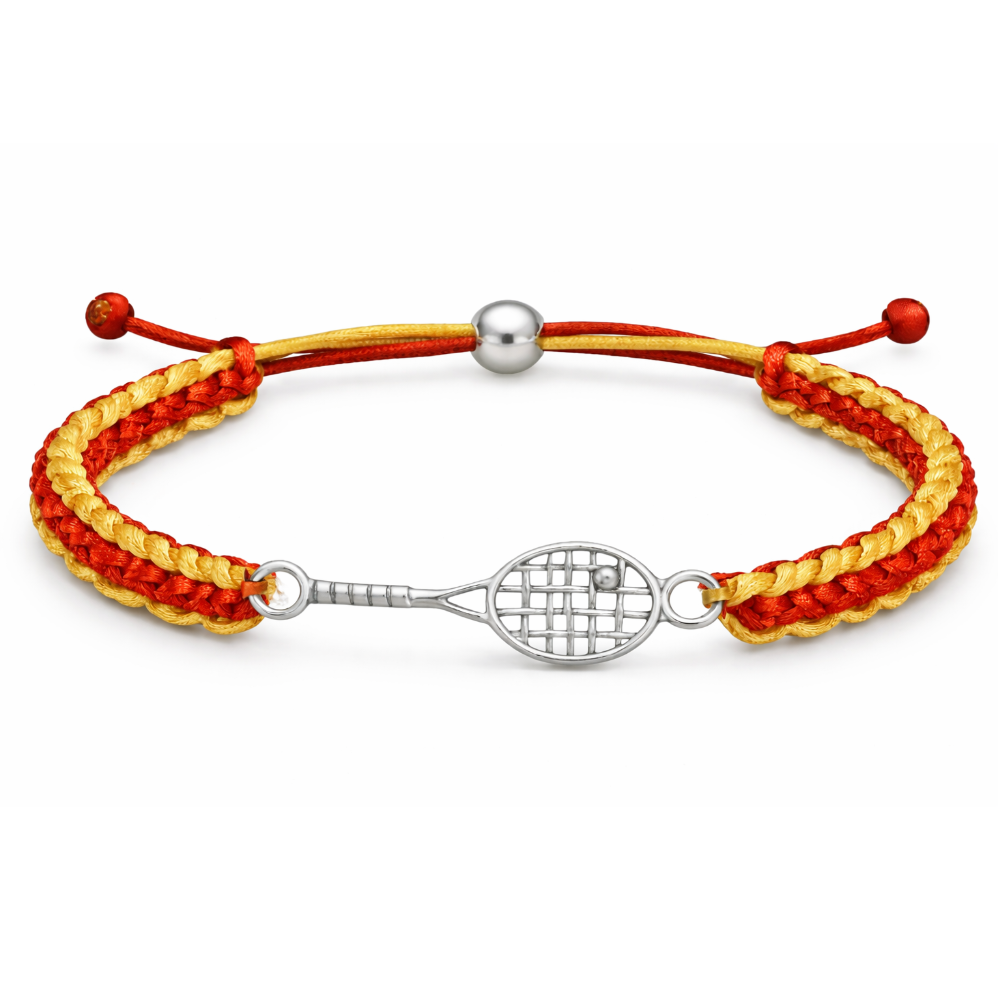 Tennis Racket Multi Colored Rope Bracelet - Pick Colors