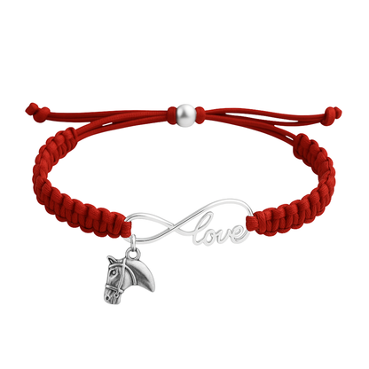 Horse Infinity Rope Bracelet - Pick Charm