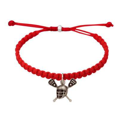 Lacrosse Helmet & Sticks Adjustable Rope Bracelet