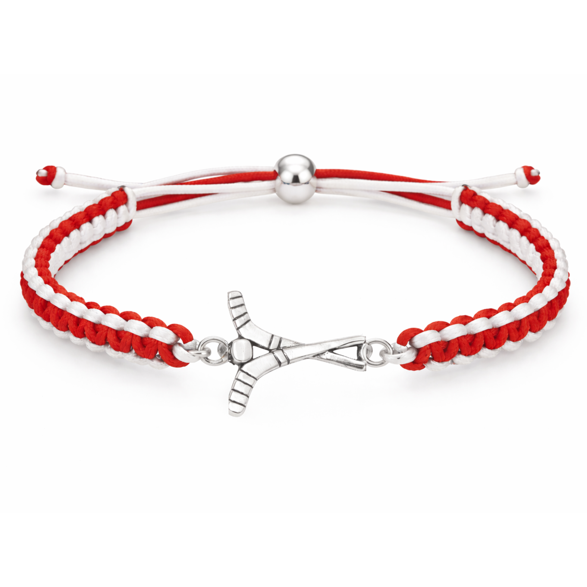 Ice Hockey Multi Colored Rope Bracelet - Pick Colors