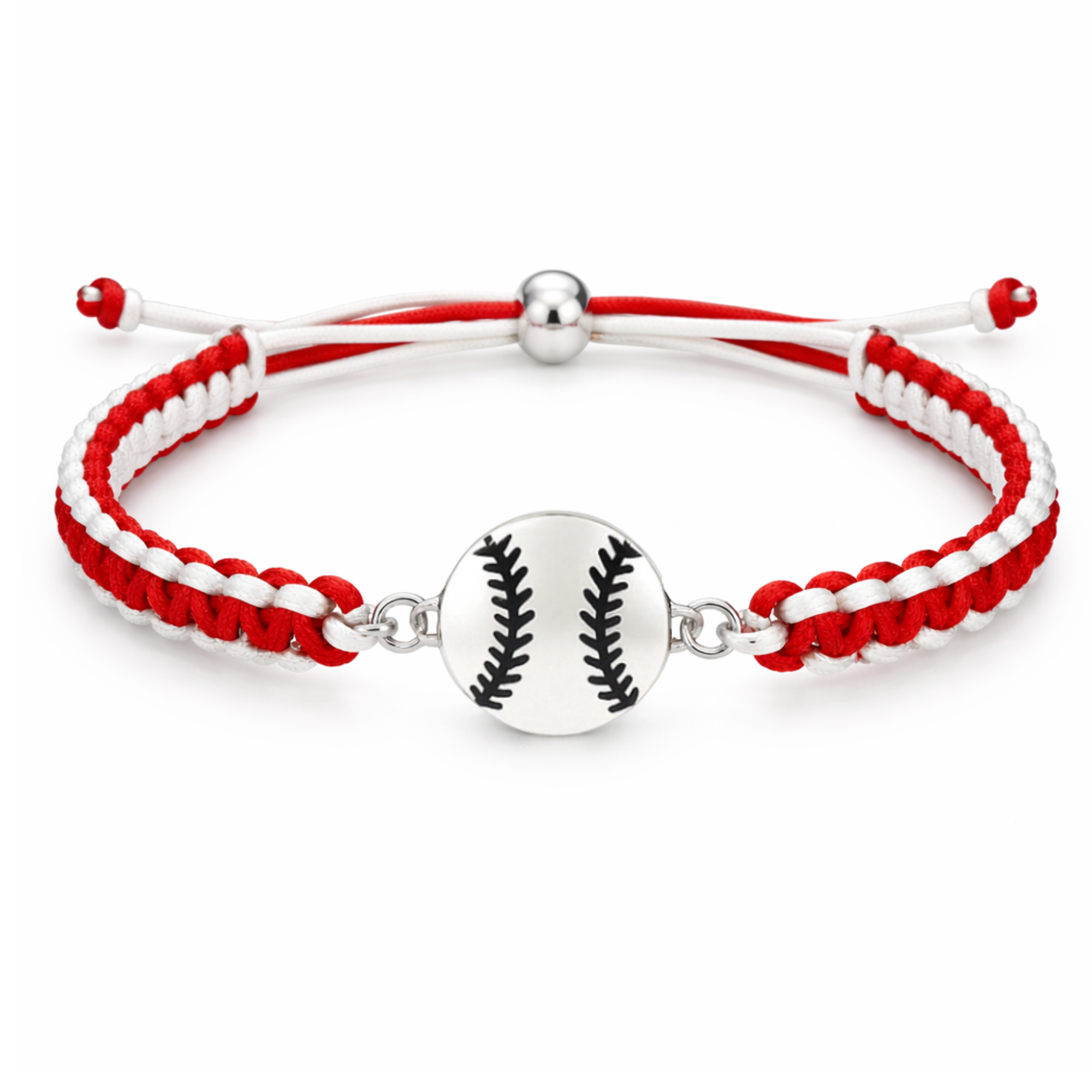 Multi Colored Softball Rope Bracelet - Pick Colors & Charms