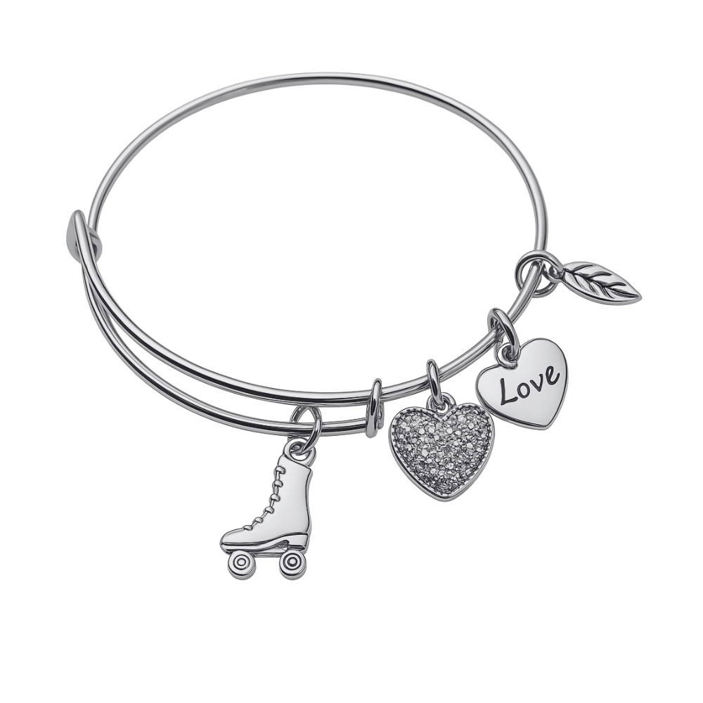Roller Skate Bangle Bracelet