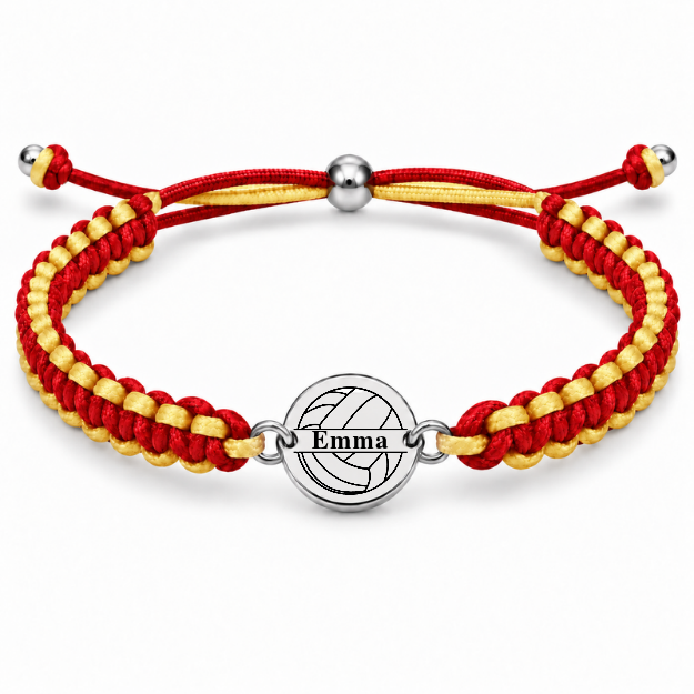 Personalized Multi Colored Volleyball Rope Bracelet
