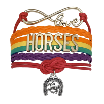 Horse Rainbow Charm Bracelet - Pick Charm