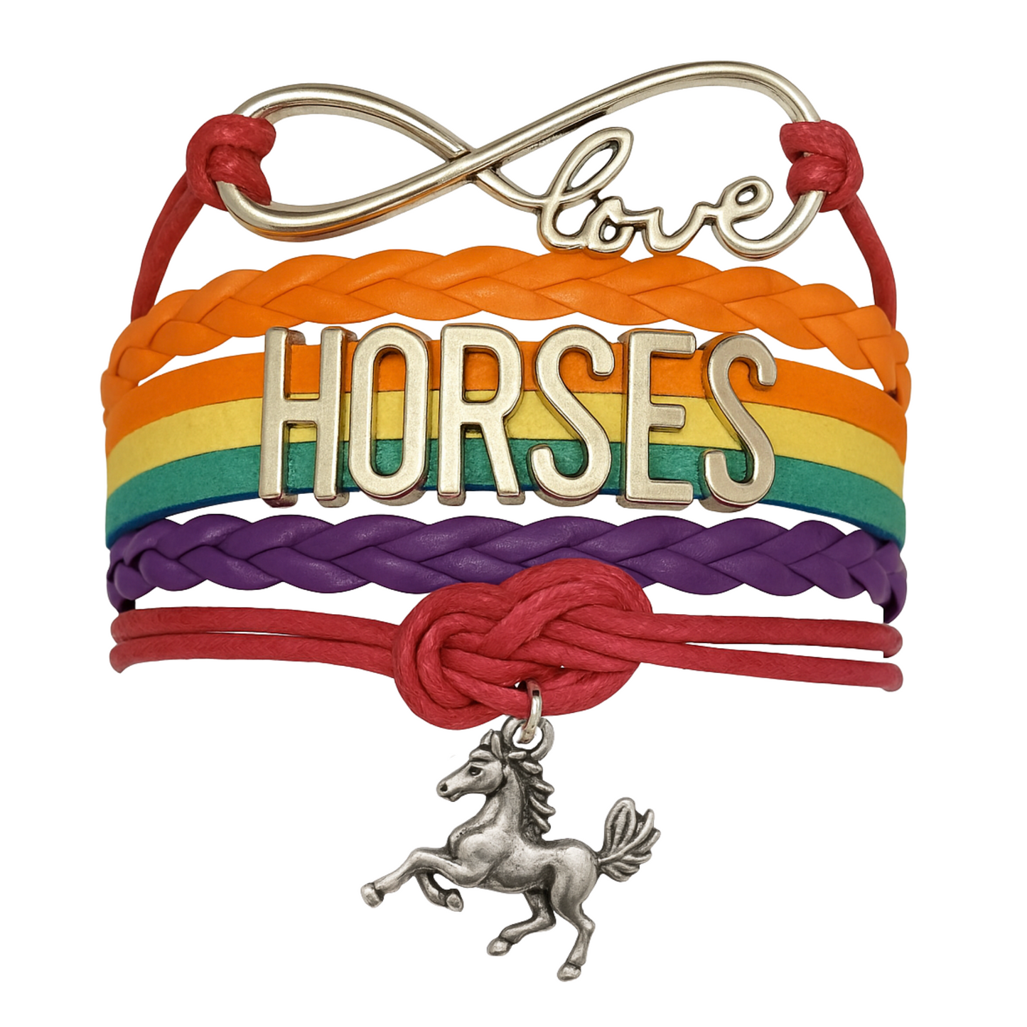 Horse Rainbow Charm Bracelet - Pick Charm