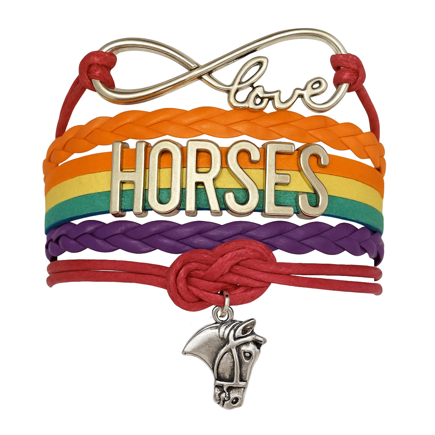 Horse Rainbow Charm Bracelet - Pick Charm