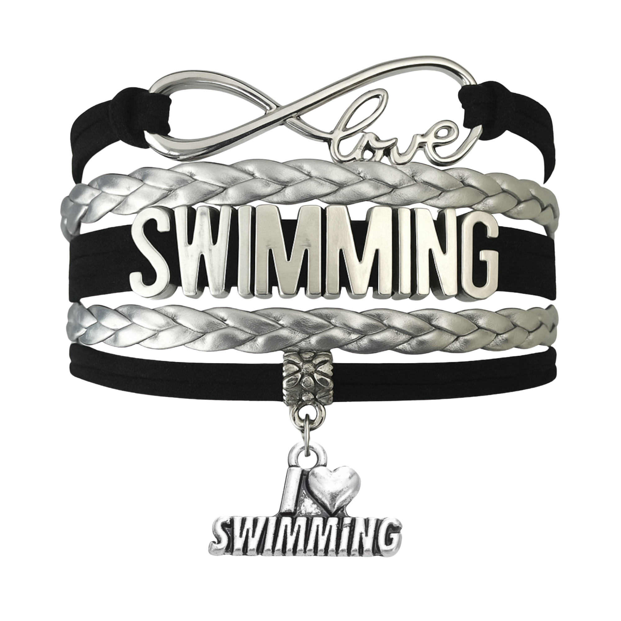 Girls Swim Charm Bracelet
