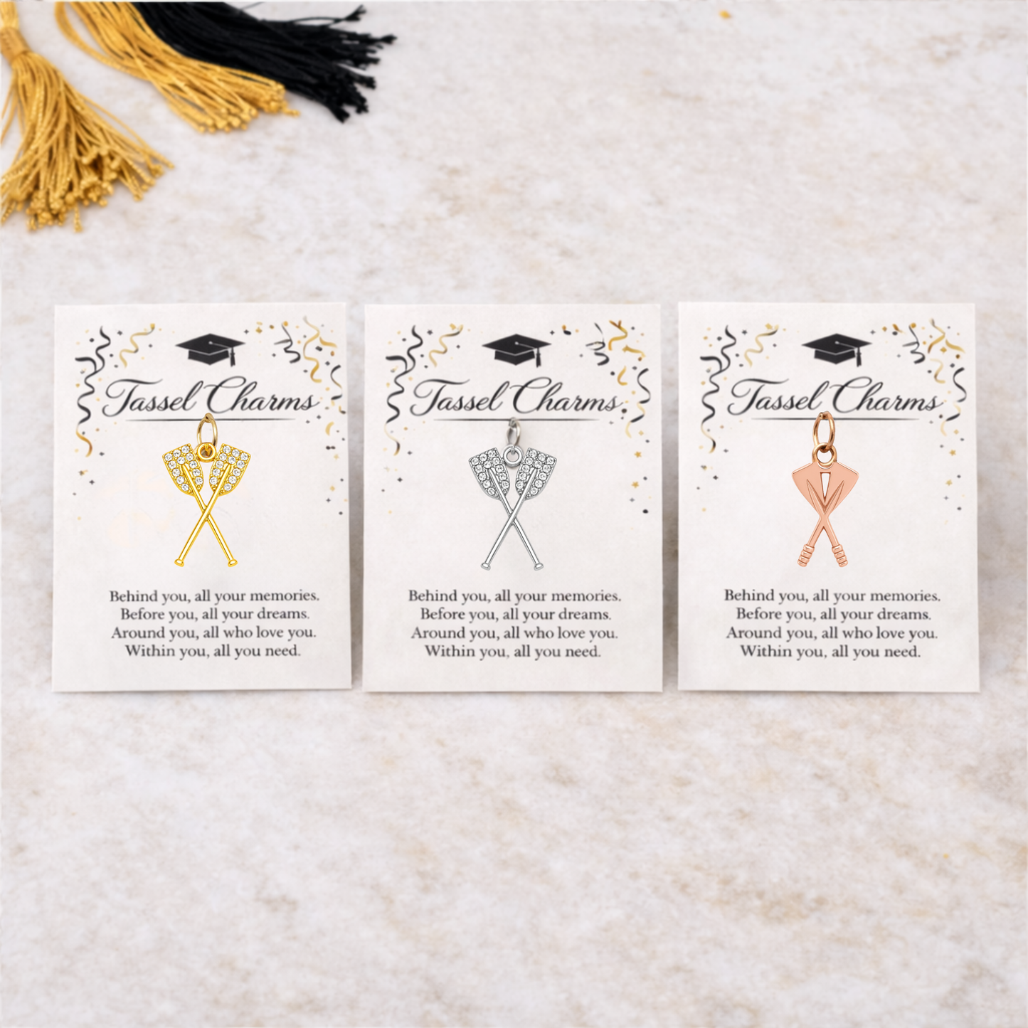 Rowing Graduation Tassel Charm