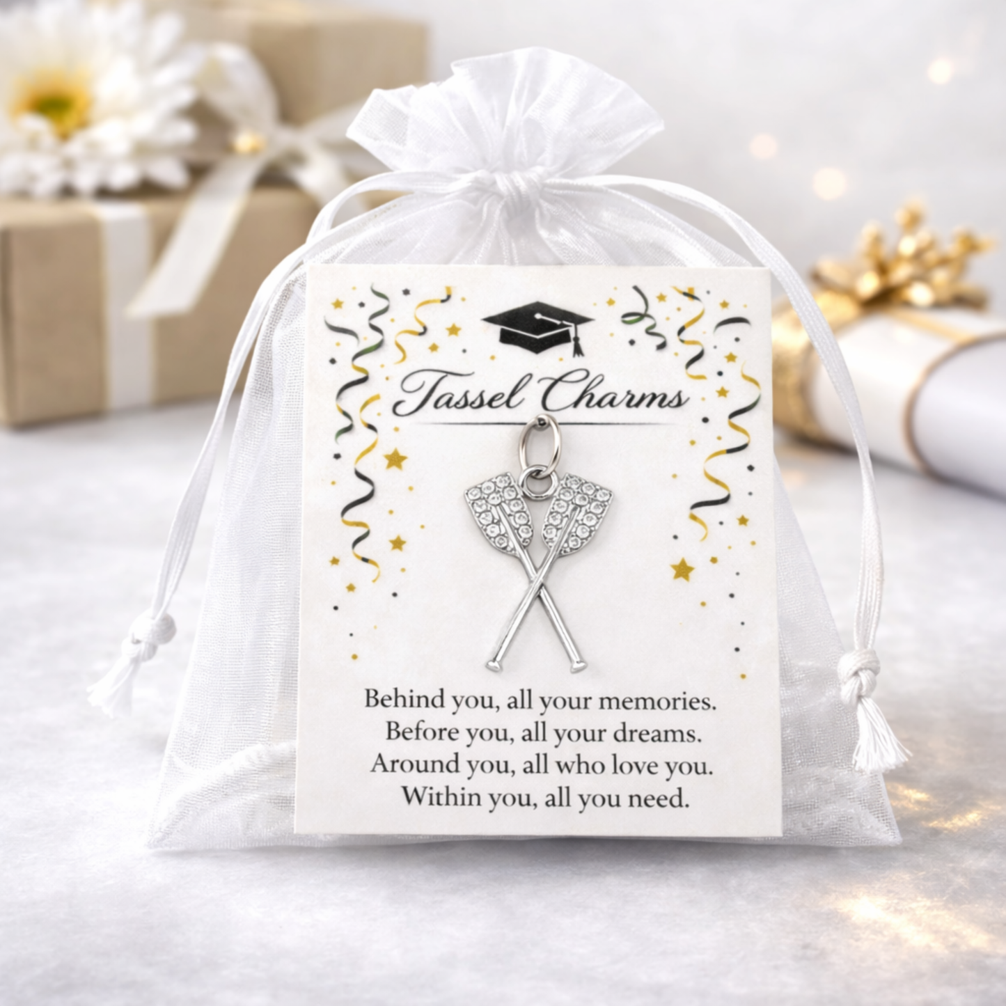 Rowing Graduation Tassel Charm