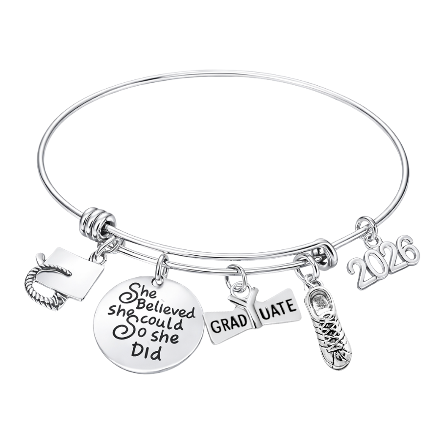 2026 Sports Graduation Bracelet - She Believed She Could- Pick Activity